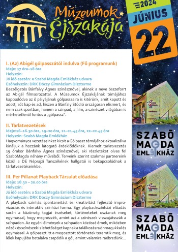 Múzeumok éjszakája program - 2024
